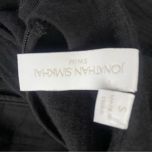 Jonathan Simkhai - MABEL TEXTURED
GAUZE CUTOUT JUMPSUIT - Size Small - Black - Picture 8 of 10